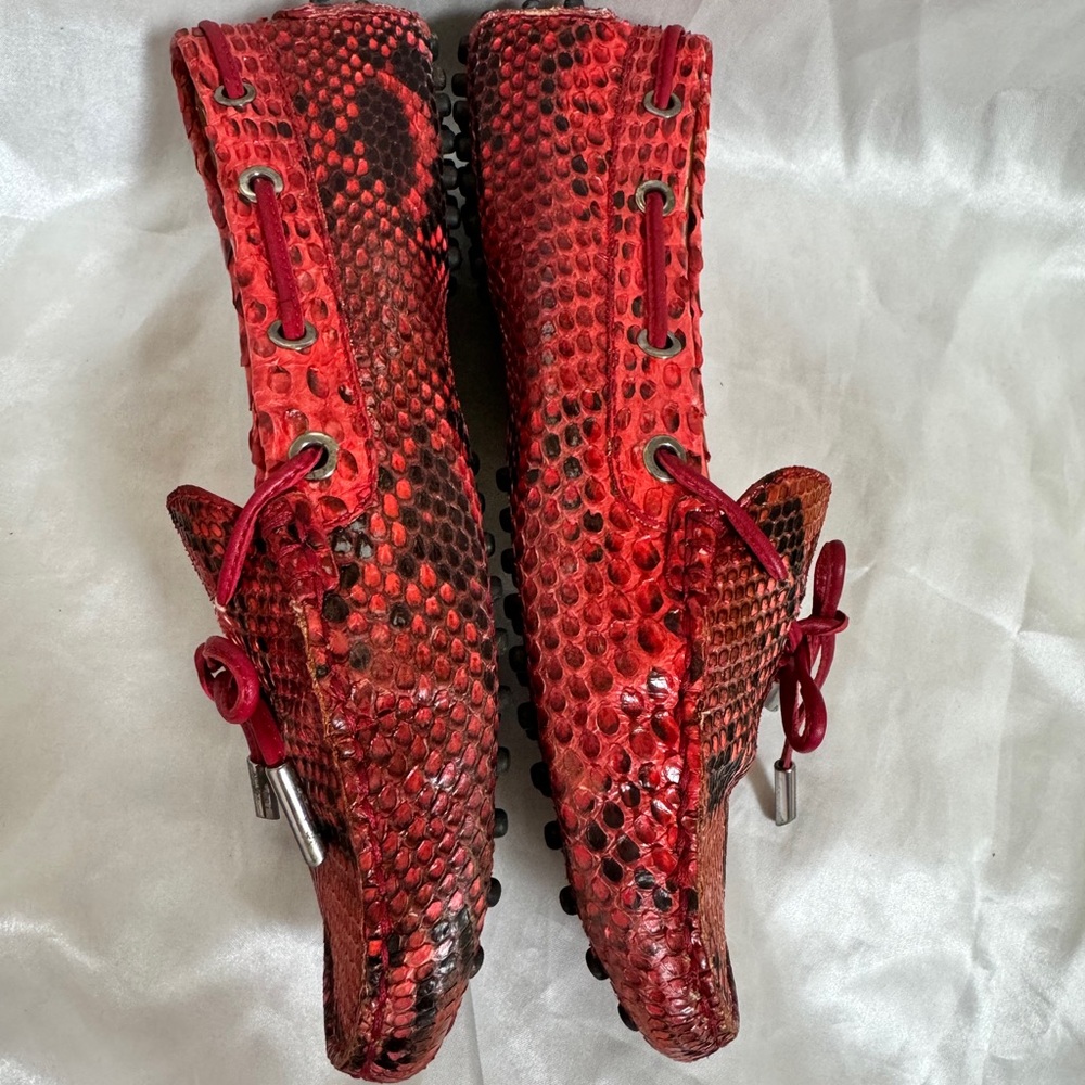 Tod’s Red Python Loafer - Picture 5 of 9